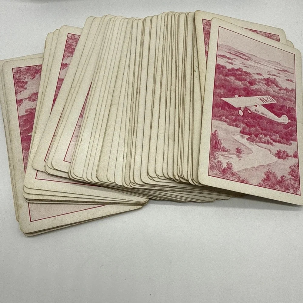 1928 WINGS The Air Mail Game Parker Bros‎ Card Game Salem Mass Airplane